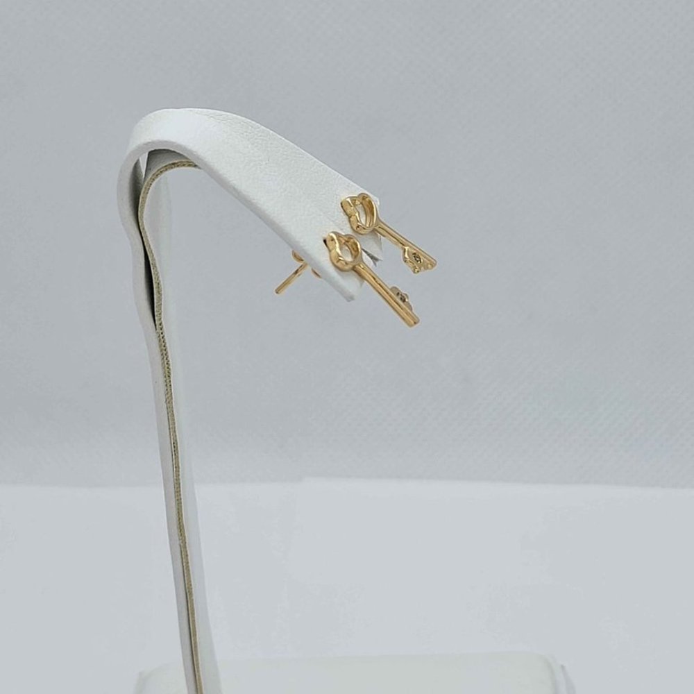 Brand NEW Brazilian 18k Gold Filled Key Earrings - Picture 2 of 4